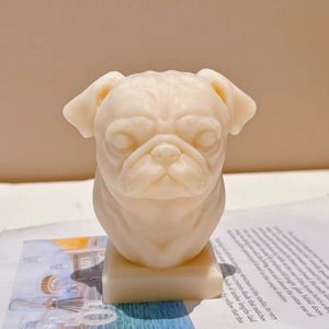 Haba perro, Pug, molde de silicona para perros, yeso fundido, resina, velas, trofeos, regalos, pasteles, cubitos de hielo, recuerdos para mascotas - Product Image 6