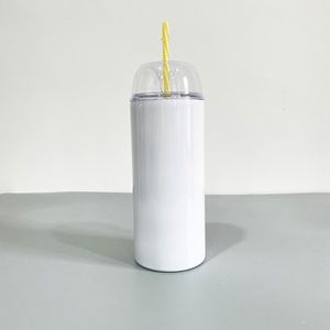 Gobelet isotherme vierge pour sublimation 12oz 24oz, design paysage marin, double paroi isolée, couvercle dôme avec paille - Product Image 6