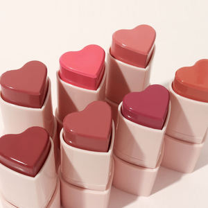 Crème <span class=keywords><strong>blush</strong></span> pour le visage en forme de cœur rose, <span class=keywords><strong>blush</strong></span> pour les joues, teinte personnalisée pour le visage, <span class=keywords><strong>blush</strong></span> en stick en forme de cœur vegan longue durée OEM - Product Image 1