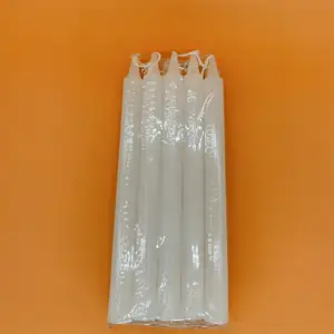 2024 Hot Sale Handmade White Candle Stick Scented Candlelight for Parties and Special Occasions like New Year and Ramadan