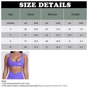 Ropa de Fitness personalizada Naked Feel para mujer, Sujetador deportivo con cuello en U a prueba de golpes, Top corto, espalda bonita, sujetador de entrenamiento de Yoga transpirable para chica - Product Image 4