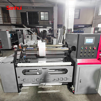 Machine de découpe de bobines à grande vitesse, contrôlée par PLC et entraînée par un moteur Schneider, pour le rembobinage du papier et des films PE