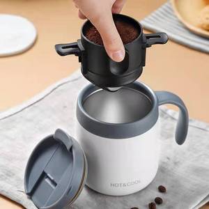 Acier inoxydable Café Brasseur Outils Suspendus Oreille Voyage Cadeau Pliant Verser Sur Café Filtre Tasse Gratuit-Filtre pour <span class=keywords><strong>Camping</strong></span> Shopping - Product Image 3