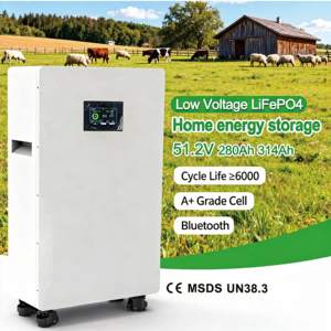 Batterie empilable au phosphate de fer et de lithium 5kWh 10kWh 48V/51.2V 300Ah/200Ah pour stockage d'énergie domestique solaire avec garantie de 10 ans - Product Image 1