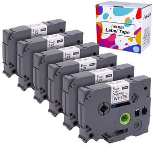 Weemay 6mm x 8m D'étiquettes Laminées Ruban TZe-211 TZ-211 Noir sur Blanc TZe211 TZ211 TZ 211 Compatible pour <span class=keywords><strong>Brother</strong></span> <span class=keywords><strong>P</strong></span>-<span class=keywords><strong>touch</strong></span> <span class=keywords><strong>PT</strong></span>-D210 - Product Image 4