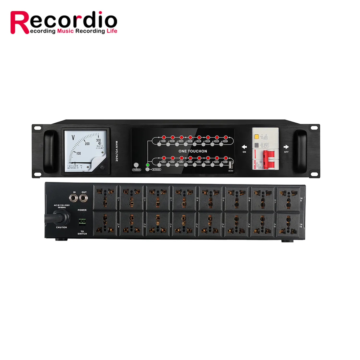 GAX-CG1600 Audio Power Conditioner 16 Kanaals Management Sequencer Met Aparte Air-Switch Power Sequence Controller