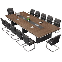 Table de conférence commerciale moderne et simple, design rectangulaire long, chaise détachable sans peinture, mobilier de bureau, livraison postale