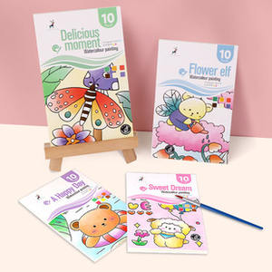 Cuaderno de bocetos para colorear acuarela personalizable Gouache Paint Doodle Paper Children's Enlightenment Dip Drawing Book - Product Image 6