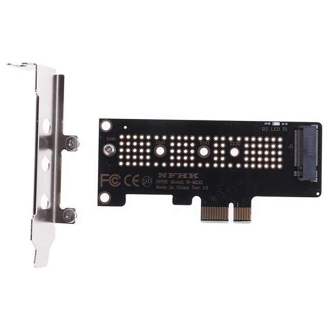 NVMe PCIe M.2 NGFF SSD to PCIe X1 Adapter Card PCIe X1 to M.2 Card with Bracket