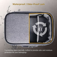 Sac de rangement multifonctionnel, sacs en nylon souple portables avec doublure en charbon actif, anti-odeurs, sac de rangement pour accessoires de fumeurs