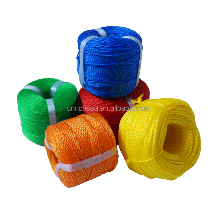 Полиэтиленовая 3-х нитка, плетеная веревка, HDPE рыболовная веревка 380D/15PLY PE, рыболовная веревка