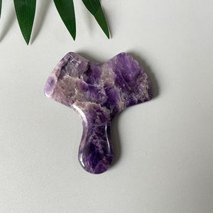 Masseur facial <span class=keywords><strong>Gua</strong></span> <span class=keywords><strong>Sha</strong></span> en améthyste, outils <span class=keywords><strong>de</strong></span> massage <span class=keywords><strong>Gua</strong></span> <span class=keywords><strong>Sha</strong></span> en <span class=keywords><strong>pierre</strong></span> <span class=keywords><strong>de</strong></span> Bian noire pour le visage et le corps, <span class=keywords><strong>Gua</strong></span> <span class=keywords><strong>Sha</strong></span> en jade avec - Product Image 2