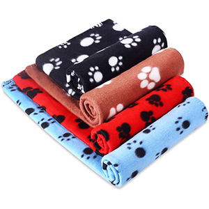 Chăn Mềm Ấm Cho Thú Cưng Dễ Thương In Chân Thú Cưng Chăn Ném Puppy Cat Chăn, Bền Và Có Thể Giặt Nhiều Màu - Product Image 1