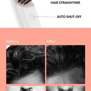 Lisseur de barbe et de cheveux sans fil portable, peigne chauffant avec 3 réglages de température, peigne lissant pour le coiffage de la barbe - Product Image 3