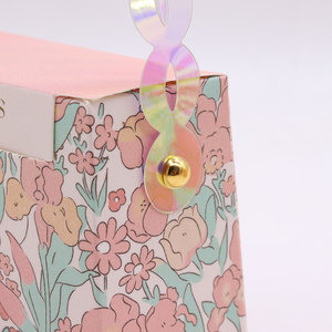 Custom Logo Luxury Wedding Favor Candy Paper Box with Handle Wedding Gift Boxes Sweet Candy Box - Product Image 5