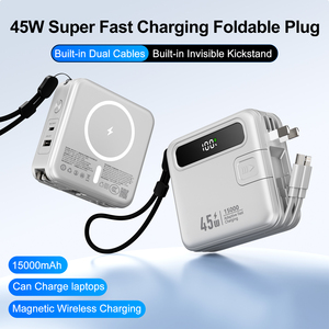 <span class=keywords><strong>Batterie</strong></span> externe 2026 45W 15000mAh à charge AC, nouvelle, fine, économique, de qualité, capacité réelle, portable, haute vitesse - Product Image 2