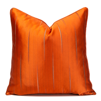 Housse de coussin à rayures orange 18X18 20X20inches Jacquard taie d'oreiller haute qualité généreuse décoration de la maison canapé coussin Coverf
