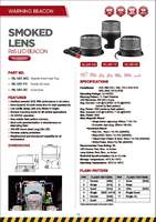 Faro di Segnalazione con Lente Ambra, LED R65 12V 24V, Certificato ECE SAE CA, LED Trasparente, Materiale Plastico Fumé, Prodotto in Cina