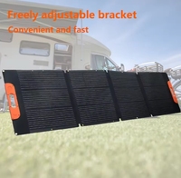 Panneau solaire portable pliable 200W, panneaux solaires à haute efficacité 22,5% pour les voyages en voiture et les voyages, panneaux solaires pliables carrés