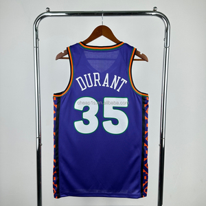 Vente en gros de vêtements pour hommes <span class=keywords><strong>Phoenix</strong></span> Sun # 35 Kevin Durant # 1 <span class=keywords><strong>Maillot</strong></span> de basket Devin Booker City Edition - Brodé avec logos - Product Image 4
