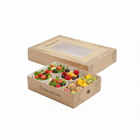Coffret Traiteur Innovant à Fermeture Latérale avec Plateau et Fenêtre de Présentation pour Solutions de Vente à Emporter en Boulangerie