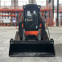 Chine Fabricant Skid Steer Loader Jardin Multifonctionnel Crawler Pelle Avant Chargeur Jardin Mini Diesel Skid Steer Loader