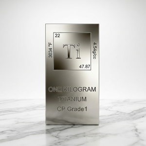 Placa y Lámina de Titanio CP Comercialmente Puro GR1, 40 mm de Espesor, Laminado en Frío, para Uso en Inversión - Product Image 1