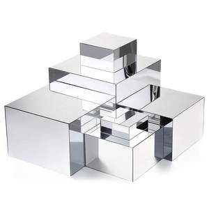 प्रीमियम ऐक्रेलिक नेस्टिंग डिस्प्ले लक्जरी सौंदर्य प्रसाधन के लिए सोने की दर्पण की सतह कस्टम क्यूब सेट थोक - Product Image 6