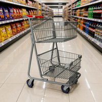 Chariot de courses DIKA 2026, style européen, en acier zingué, pliable, fabriqué à Jiangsu, pour supermarché - Meilleures ventes