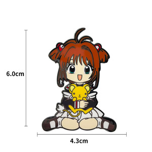6cm nouveau Design haute qualité Anime Cardcaptor <span class=keywords><strong>Sakura</strong></span> cloisonné poli émail alliage broches broches - Product Image 4