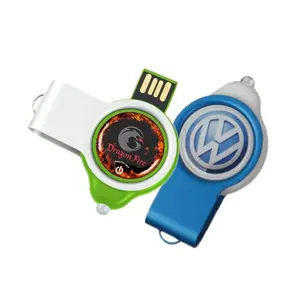 OEM Epoxy logo USB Stick 2GB 4GB 8GB 16GB pen drive 32GB Swivel USB Flash Drives 64gb with LED light