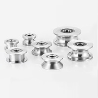 Rueda tensora de aluminio con ranura en U de 40mm, 48mm, 50mm, 60mm, 64mm, 65mm, 70mm, 75mm, 80mm, con rodamiento de alta velocidad, marca DSR, OEM