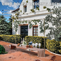 Structure d'arche métallique pour mariage, support d'arche en fer robuste pour toile de fond de cérémonie de mariage, décoration florale pour événements et fêtes