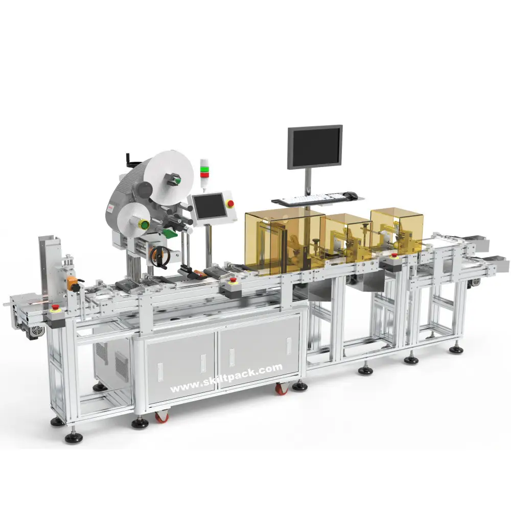 Skilt Automatische Vliegtuig Rfid Label Etikettering Machine Label Applicator Met Feeder