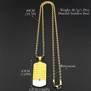 Collar de hombre Climbers Crack Hang de acero inoxidable con colgante de sol y cruz - Product Image 5