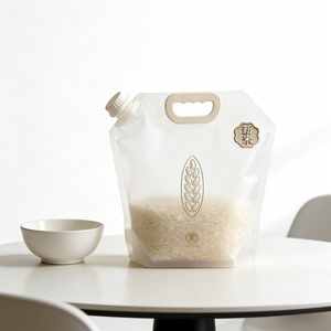 Bolsas de Plástico para Envasado de Arroz de Grado Alimenticio, Bolsas de Polietileno Impresas Personalizadas Resistentes a la Humedad para Arroz de 5 kg y 10 kg - Product Image 1