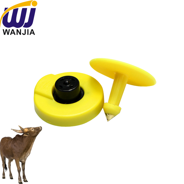 WANJIA UHF RFID Cattle Ear Tag Smart Animal Tracking Tag for Cow Sheep Pig Identification