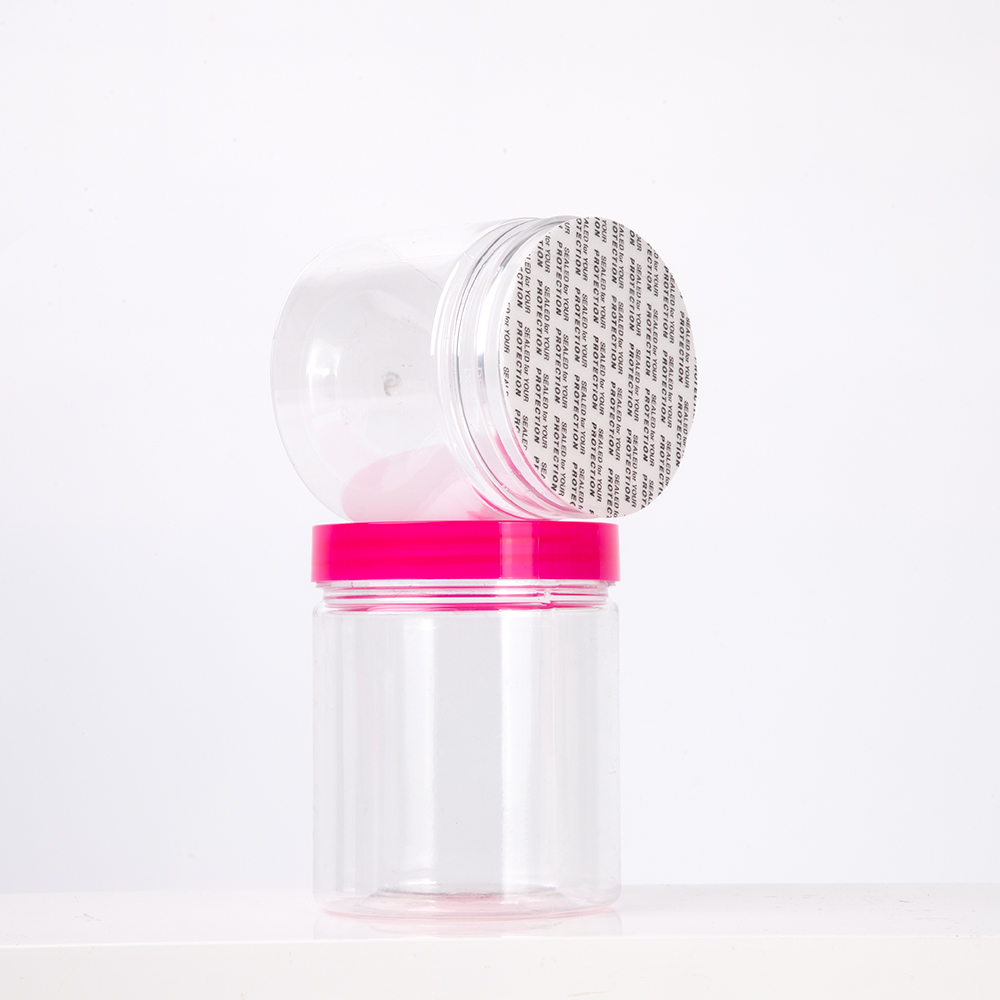 Hot Selling Cosmetic Pet Jar 50g 80g 100g 150g 200g 250g 4oz 8 Oz Clear Body Scrub Plastic Cream Jar With Pink Lid