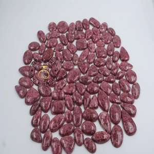 Wholesale Natural Pink Thulite Oval Cut Cabochon Bulk Loose Gemstone Semi Precious Wire Wrapping Jewelry Stone Quartz - Product Image 2