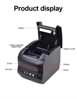 Imprimante thermique d'étiquettes Bluetooth XP-365B X Printer 20-80mm, imprimante thermique sans fil pour téléphone avec Android/iOS