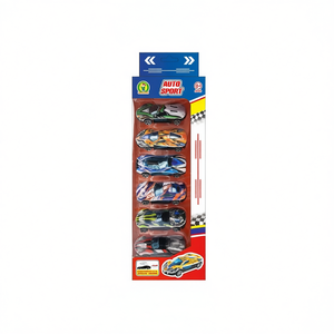 Ensemble de voitures de sport en métal moulé sous pression, 6 pièces, 32x10x4cm, jouet de course à rétrofriction pour enfants de 3 ans et plus - Product Image 2