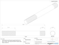 Dbl End Thd Stud Threaded on Both Ends Stud Bolt M16