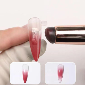 Pinceau à ongles en silicone, applicateur de poudre magique effet miroir, pinceau à lèvres - Product Image 4