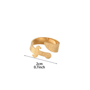 Regalo per l'Eid al-Fitr: Spada Zulfiqar Curva Placcata in Oro 18K per la Setta Shi'ite, Gioiello Impermeabile in Acciaio Inox 316 - Product Image 5