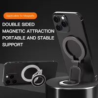 Support magnétique double face pour téléphone, pliable et portable, pour utilisation au lit, compatible avec les supports.