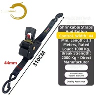 Sangle à cliquet rétractable automatique en polyester, résistance à la rupture de 1800 kg, corde de remorquage pour moto, sangle de fixation pour le camping en plein air et le transport de marchandises