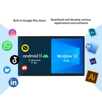 Moniteur tactile mural 16 21 24 27 32 pouces Win10 Win11 Android 11 Android 14, écran tactile PC