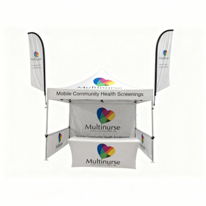 Tenda Pieghevole Personalizzata 10x10 con Telaio in Alluminio Resistente, Resistente ai Raggi UV, per Pubblicità Esterna ed Eventi - Product Image 6