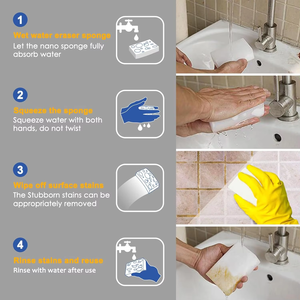 Esponja mágica de alta densidad Limpieza blanca Nano Borrador Melamina Cocina Esponja mágica - Product Image 6