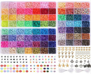 Gran Set de 84 Colores, Más de 13000 Cuentas de Arcilla Polimérica con Letras del Alfabeto para Hacer Joyería DIY - Product Image 1